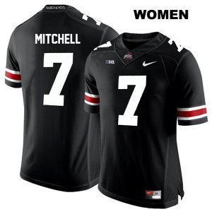 Women's NCAA Ohio State Buckeyes Teradja Mitchell #7 College Stitched Authentic Nike White Number Black Football Jersey VE20Y22WD